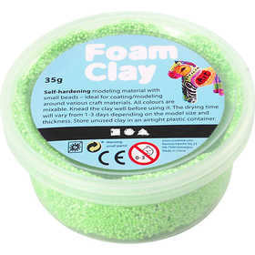 Foam Clay® , verde neon, 35 g/ 1 vasch. [HOB-78927]