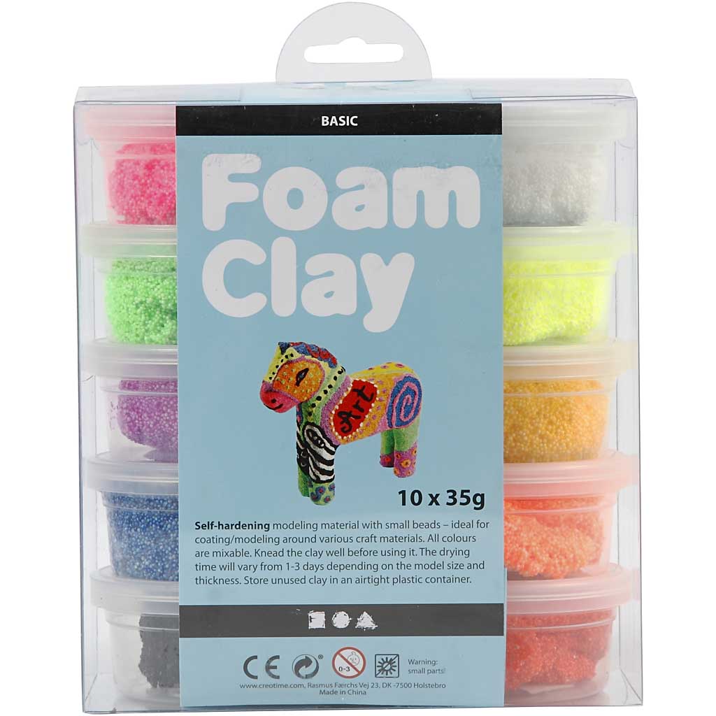 Foam Clay® , colori asst., 10x35 g/ 1 conf. [HOB-78930]
