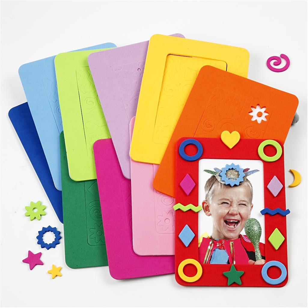 Cornici per foto in EVA foam, misura 13x18 cm, 10 asst./ 1 conf. [HOB-790240]