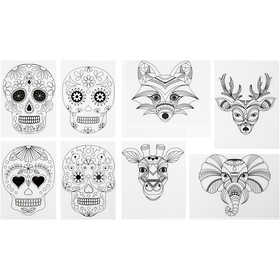 Fogli di plastica restringente con motivi, foglio 10,5x14,5 cm, spess. 0,3 mm, trasparente opaco, 36 fgl./ 1 conf. [HOB-79069]