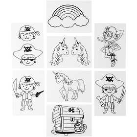 Fogli di plastica restringente con motivi, foglio 10,5x14,5 cm, spess. 0,3 mm, 36 fgl./ 1 conf. [HOB-79072]