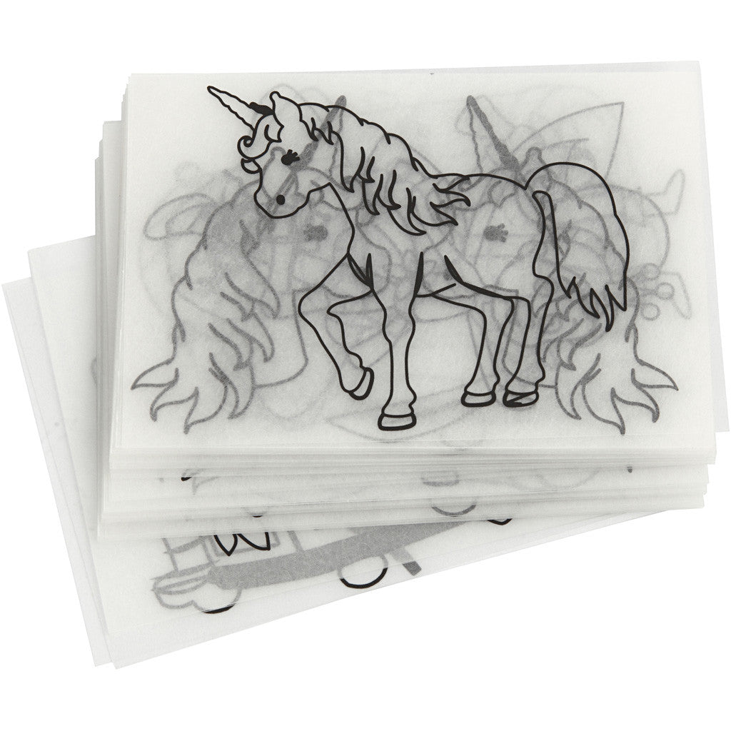 Fogli di plastica restringente con motivi, foglio 10,5x14,5 cm, spess. 0,3 mm, 36 fgl./ 1 conf. [HOB-79072]