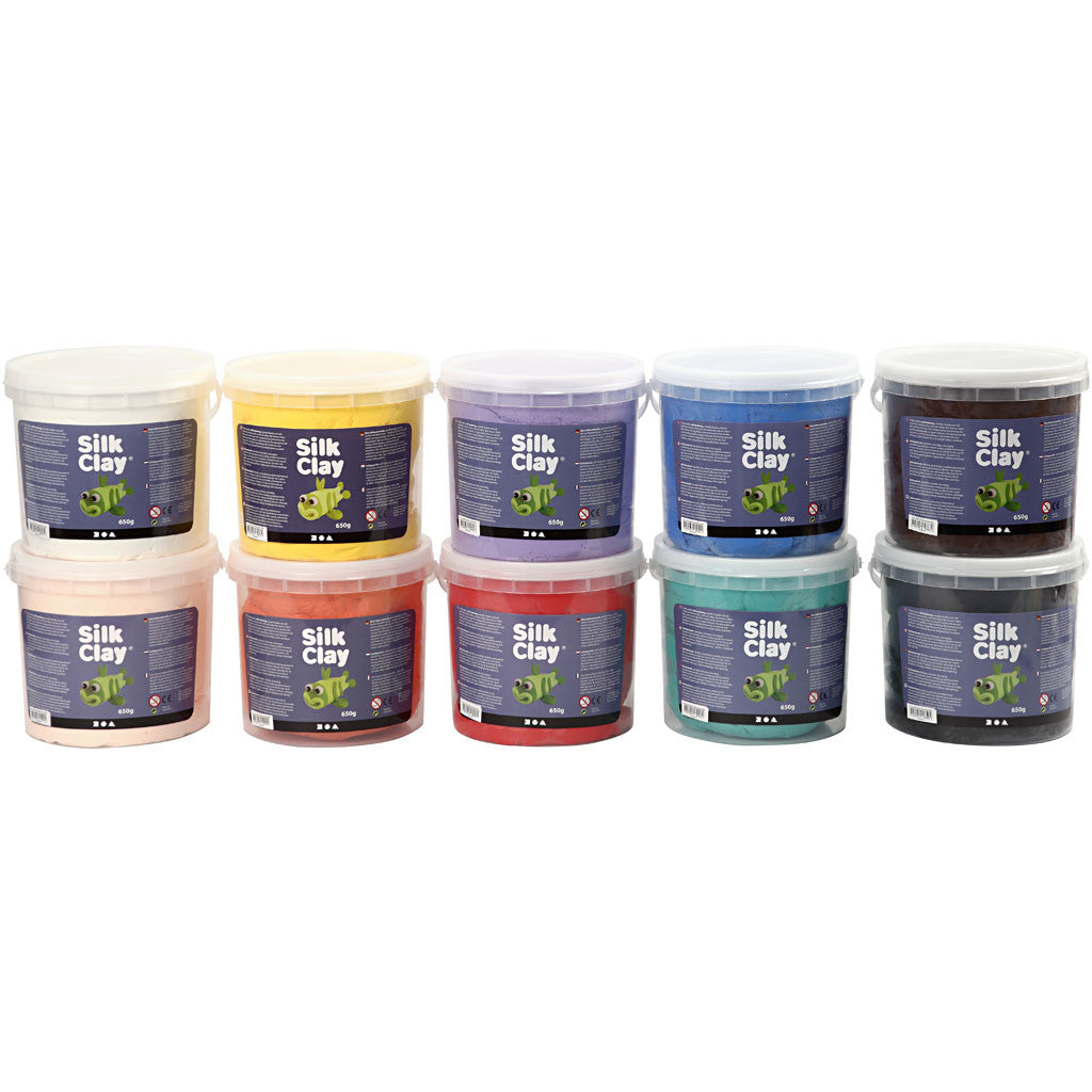 Silk Clay®, colori asst., 10x650 g/ 1 conf. [HOB-79144]
