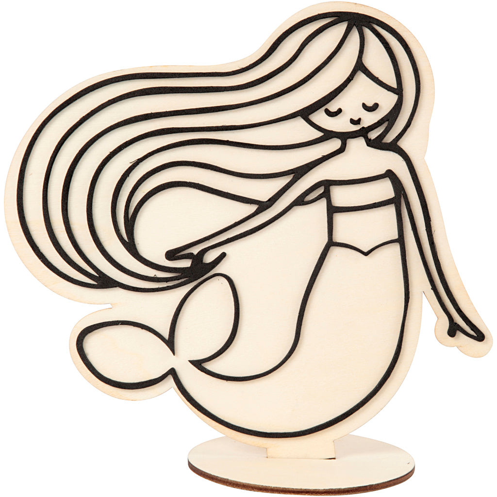 Decoration Figure, mermaid, H: 18 cm