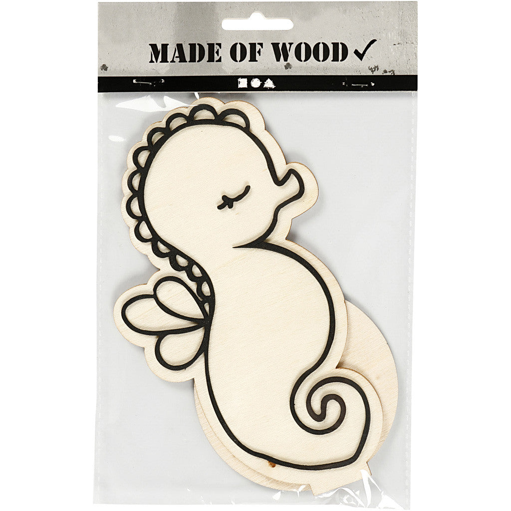 Figura decorativa, cavalluccio marino, H: 18 cm, 1 pz [HOB-791957]