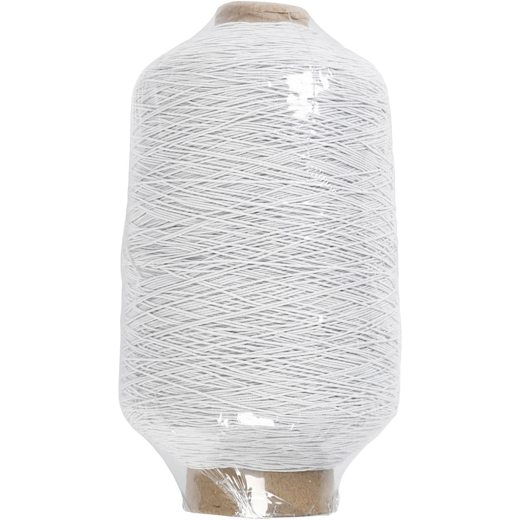 Filo elastico sottile e rotondo, bianco, 1500 m/ 1 rot. [HOB-817101]