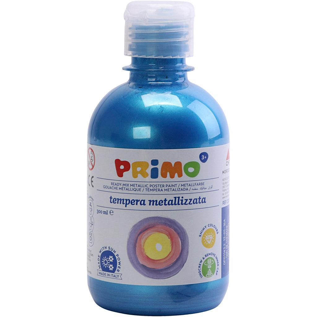 Pittura Tempera Metallizzata , blu, 300 ml/ 1 conf. [HOB-629855]