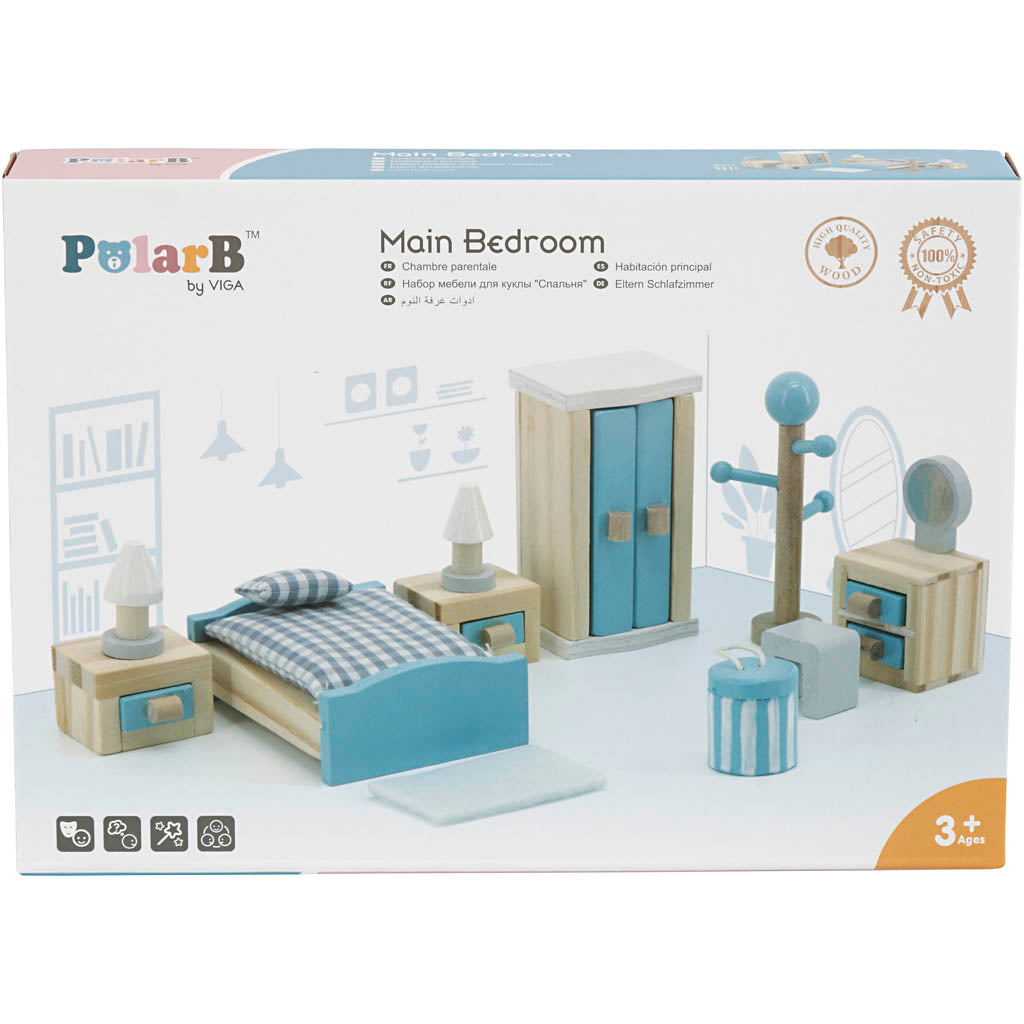 VIGA Mobili per la casa delle bambole, misura 2x2x7,5 cm, 8 parti/ 1 set [HOB-906690]