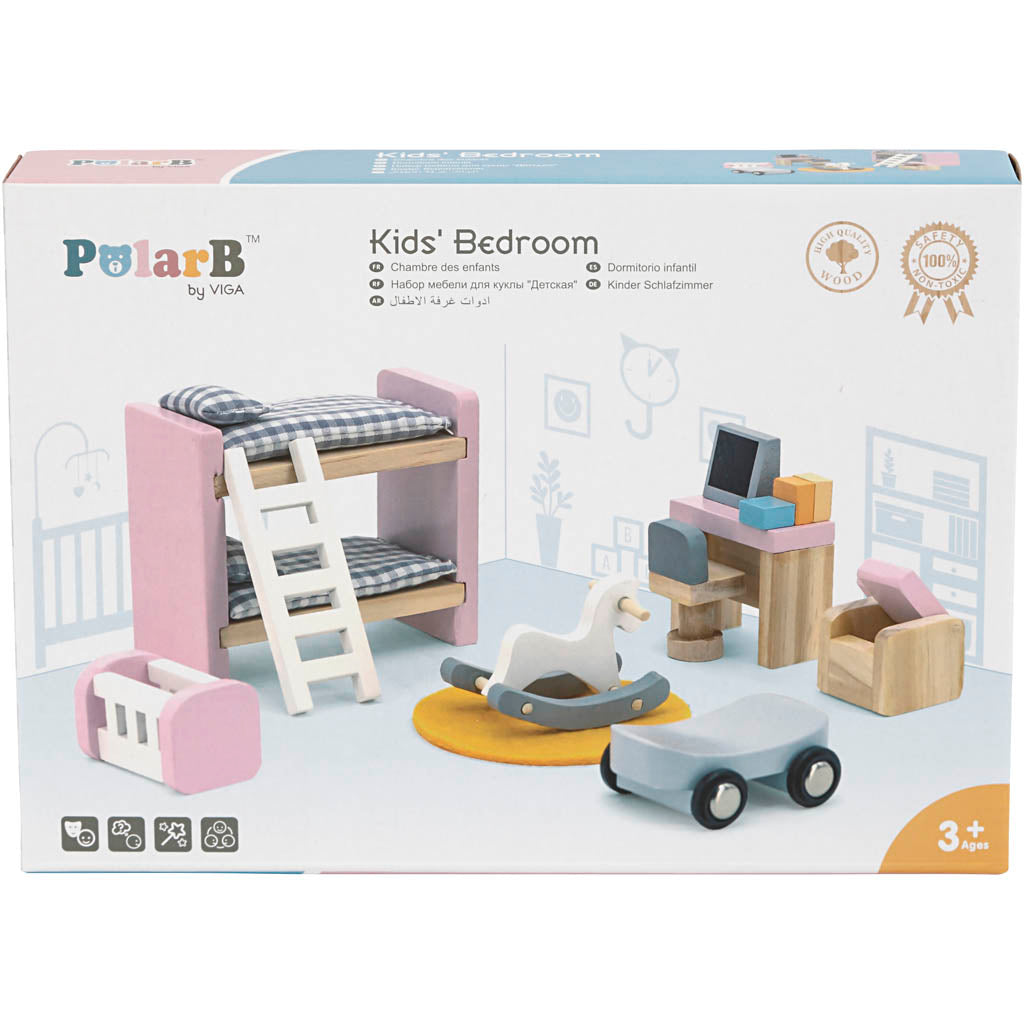 VIGA Mobili per la casa delle bambole, misura 2x2x7,5 cm, 8 parti/ 1 set [HOB-906691]