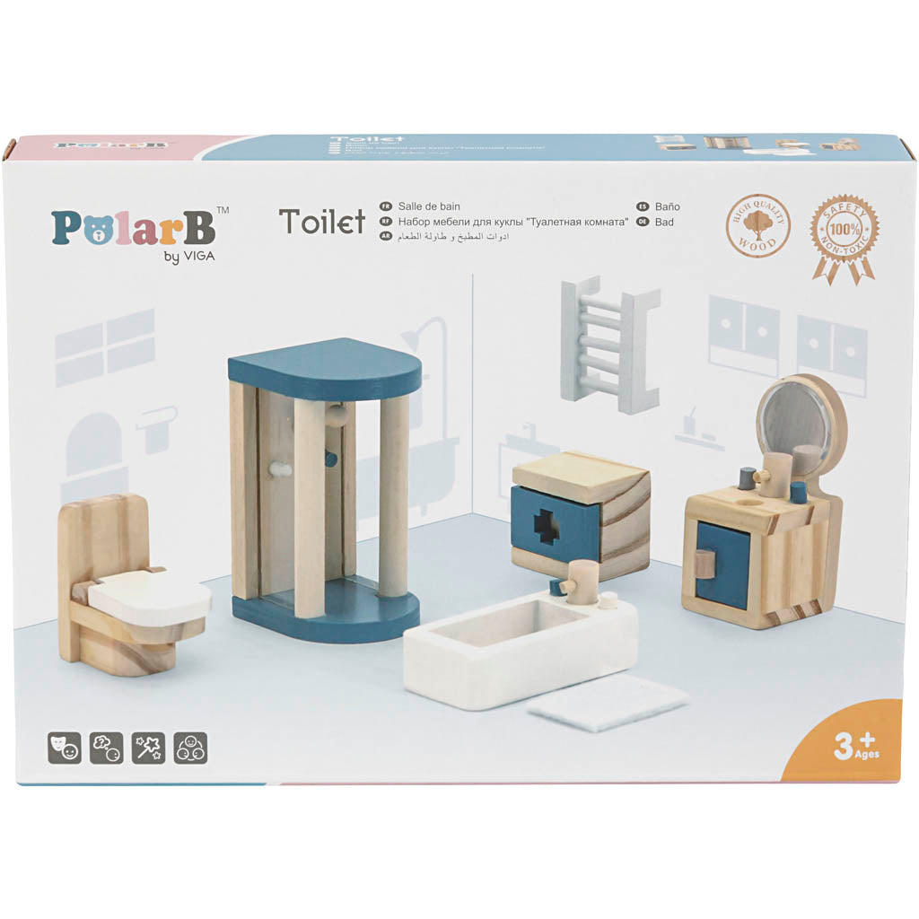 VIGA Mobili per la casa delle bambole, misura 2x2x7,5 cm, 7 parti/ 1 set [HOB-906694]
