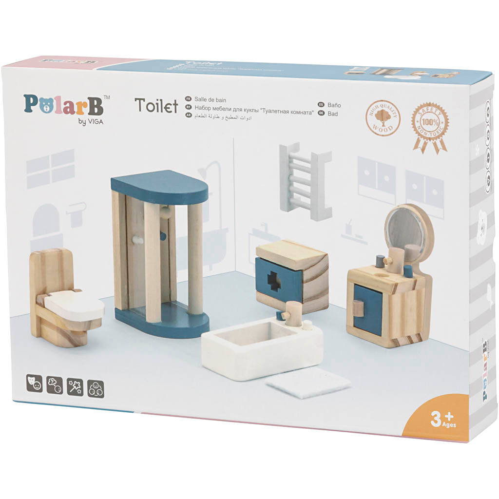 VIGA Mobili per la casa delle bambole, misura 2x2x7,5 cm, 7 parti/ 1 set [HOB-906694]