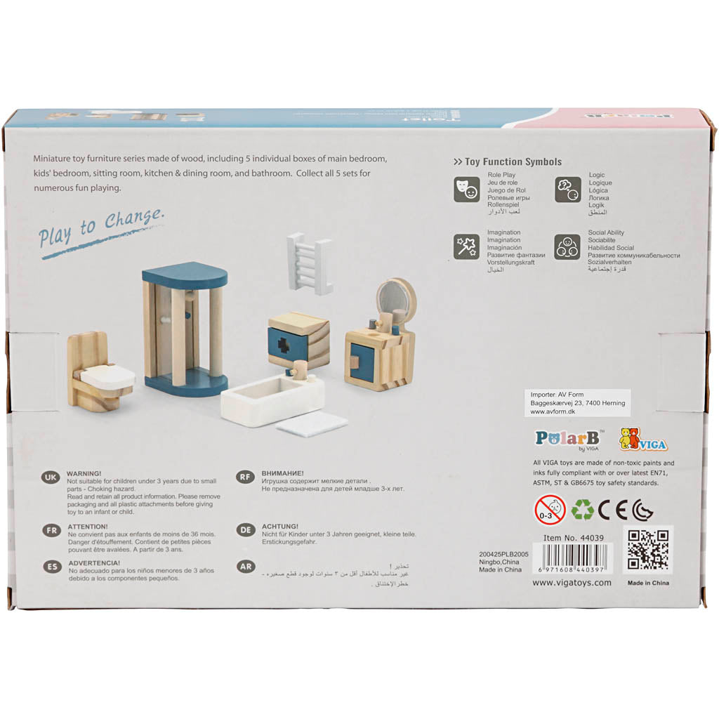 VIGA Mobili per la casa delle bambole, misura 2x2x7,5 cm, 7 parti/ 1 set [HOB-906694]