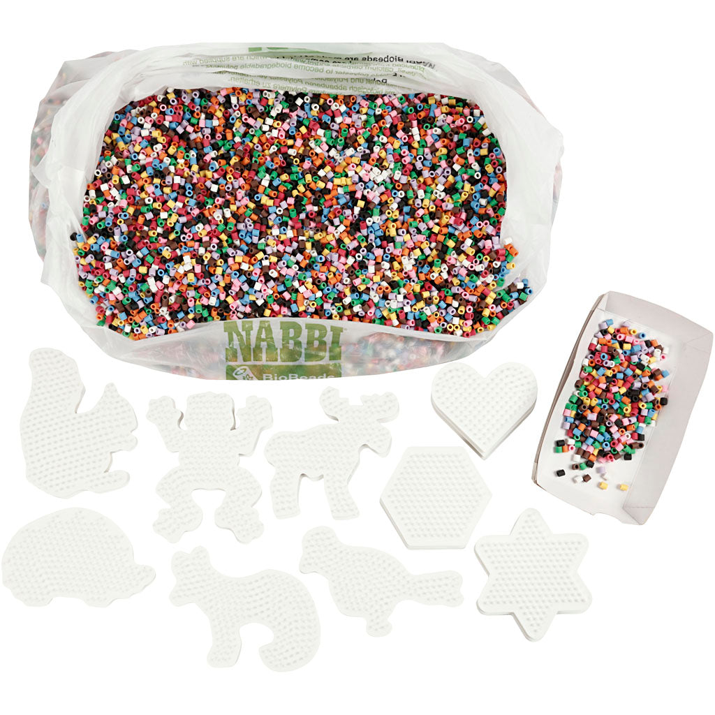 Confezione Midi NABBI BioBeads, misura 5x5 mm, medium, colori standard, 1 set [HOB-906770]