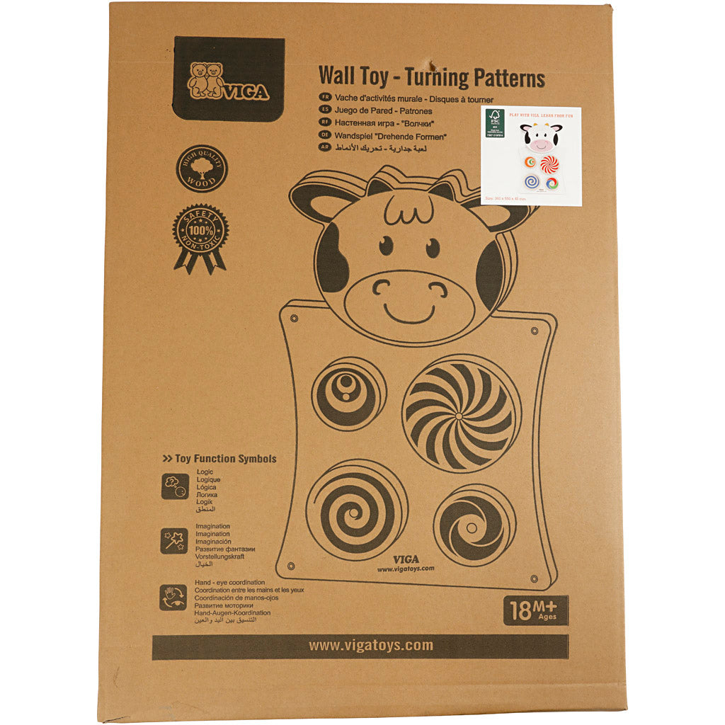 Tavola per Attività VIGA, Mucca, misura 36x55x3,5 cm, 1 pz [HOB-907661]