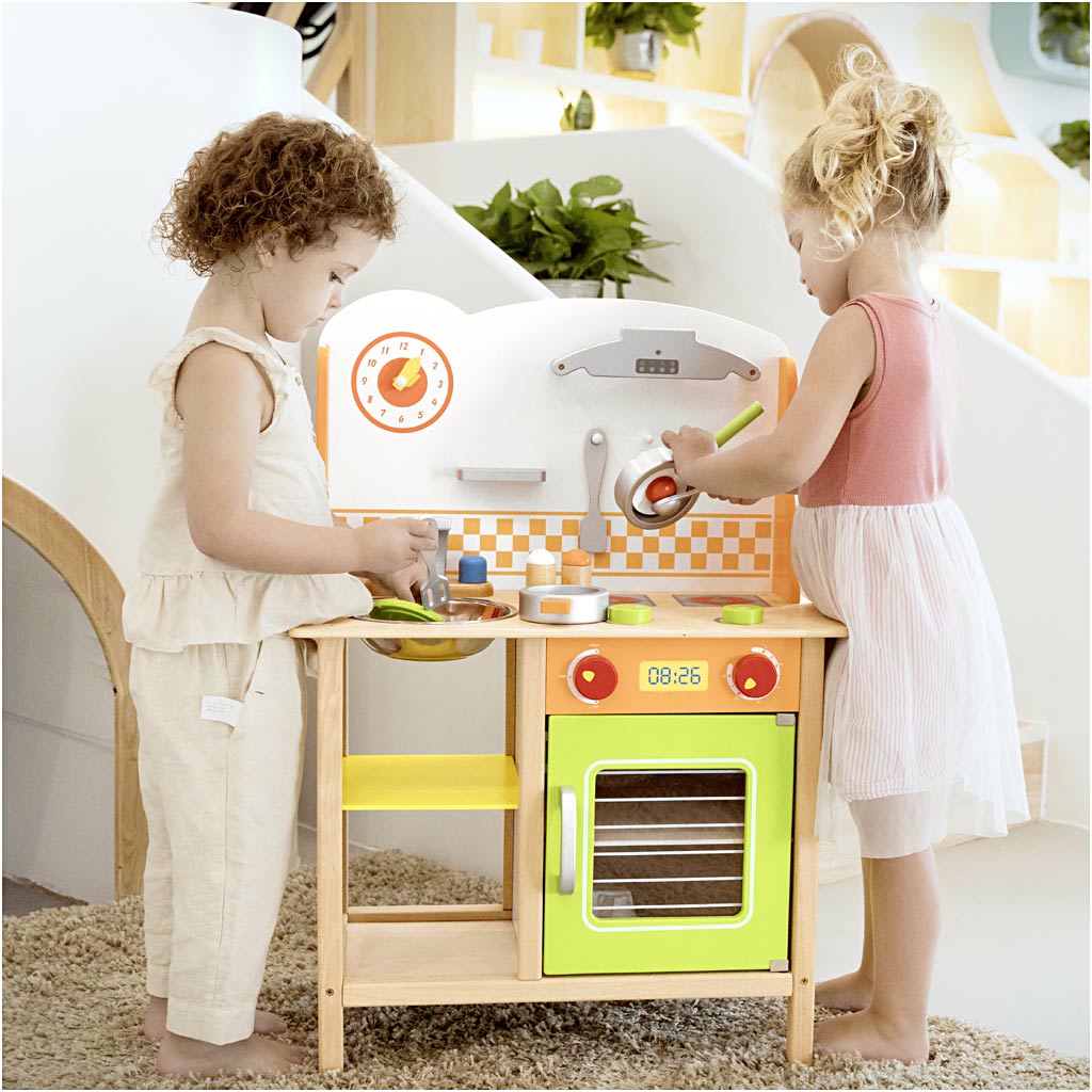 Cucina gioco in legno VIGA , misura 60x81x30 cm, 1 pz [HOB-907668]