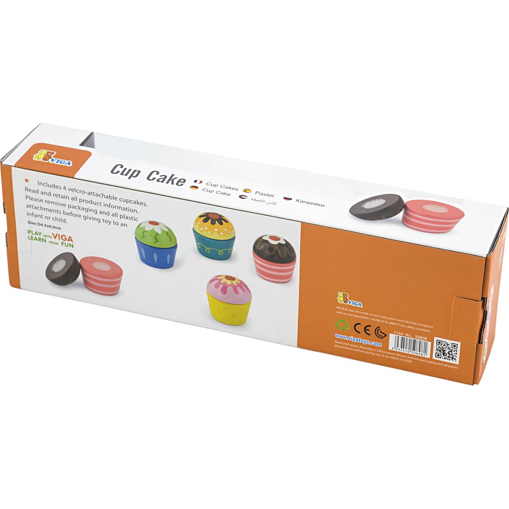 Cupcakes VIGA , misura 4x5,5 cm, 4 parti/ 1 conf. [HOB-907721]