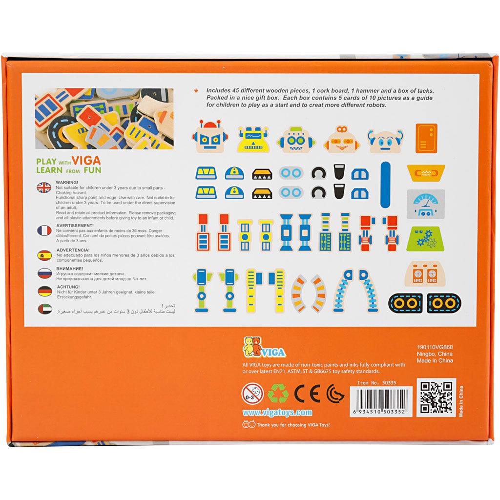 Martello mosaico set VIGA, Robot, misura 23x18 cm, 1 pz [HOB-907771]