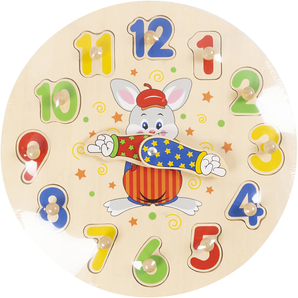 Puzzle orologio VIGA, diam 30 cm, 12 pezzi, 1 pz [HOB-907783]