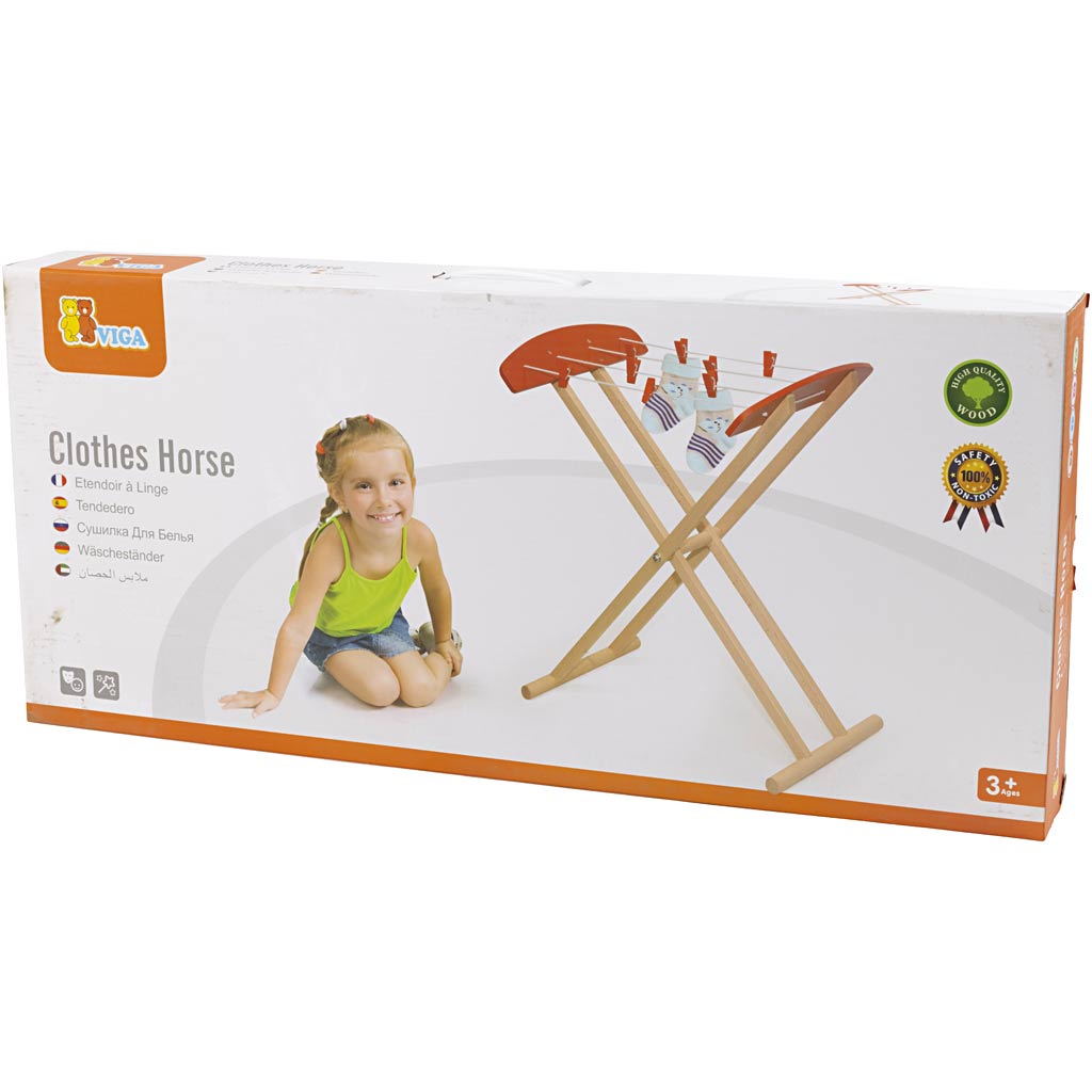 Stendino da gioco in legno VIGA, misura 41x61x34 cm, 1 pz [HOB-907798]