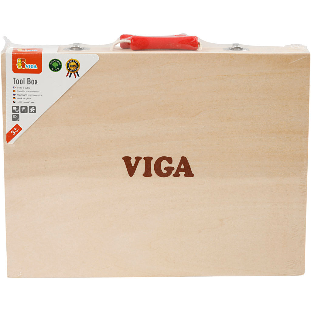 Cassetta degli attrezzi in legno VIGA, misura 24x32 cm, 12 parti/ 1 set [HOB-908493]