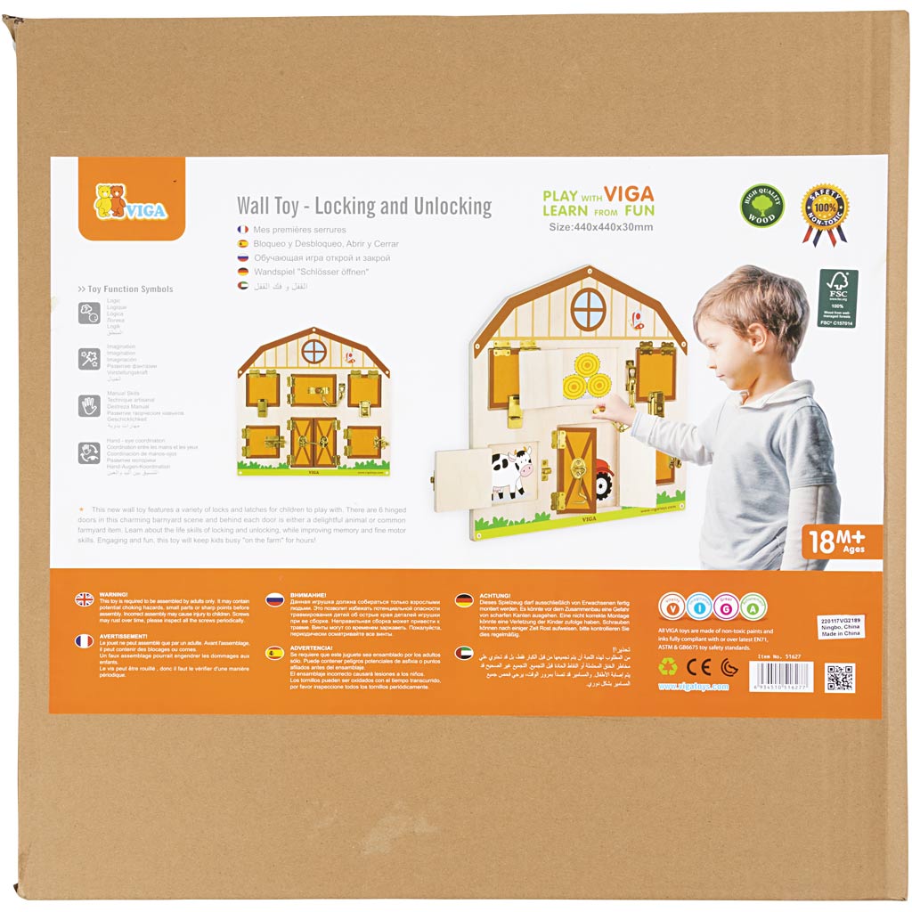 Casa fermi scheda attività VIGA, misura 44x44 cm, 1 pz [HOB-908542]