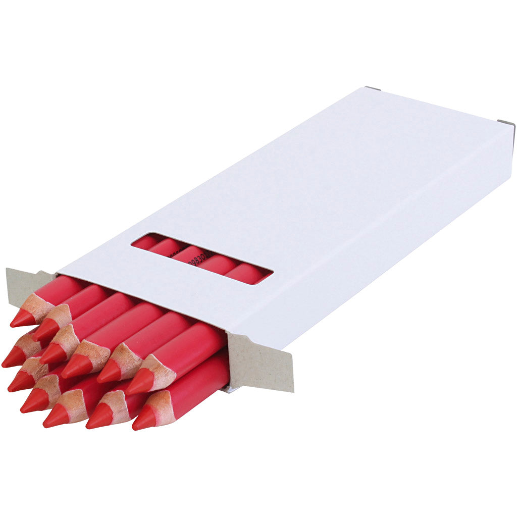 Matite Colorate edu jumbo, spess. 10 mm, mina 6,25 mm, rosso scuro, 12 pz/ 1 conf. [HOB-408034]