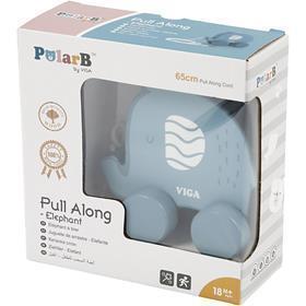 Tirare lungo Elefante VIGA, misura 11 cm, blu, 1 pz [HOB-908589]