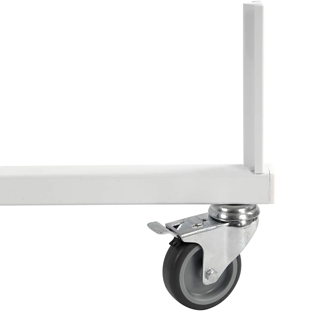 Base per espositore, H: 280 mm, P: 50 cm, L: 815 mm, bianco, 1 pz [HOB-93270]