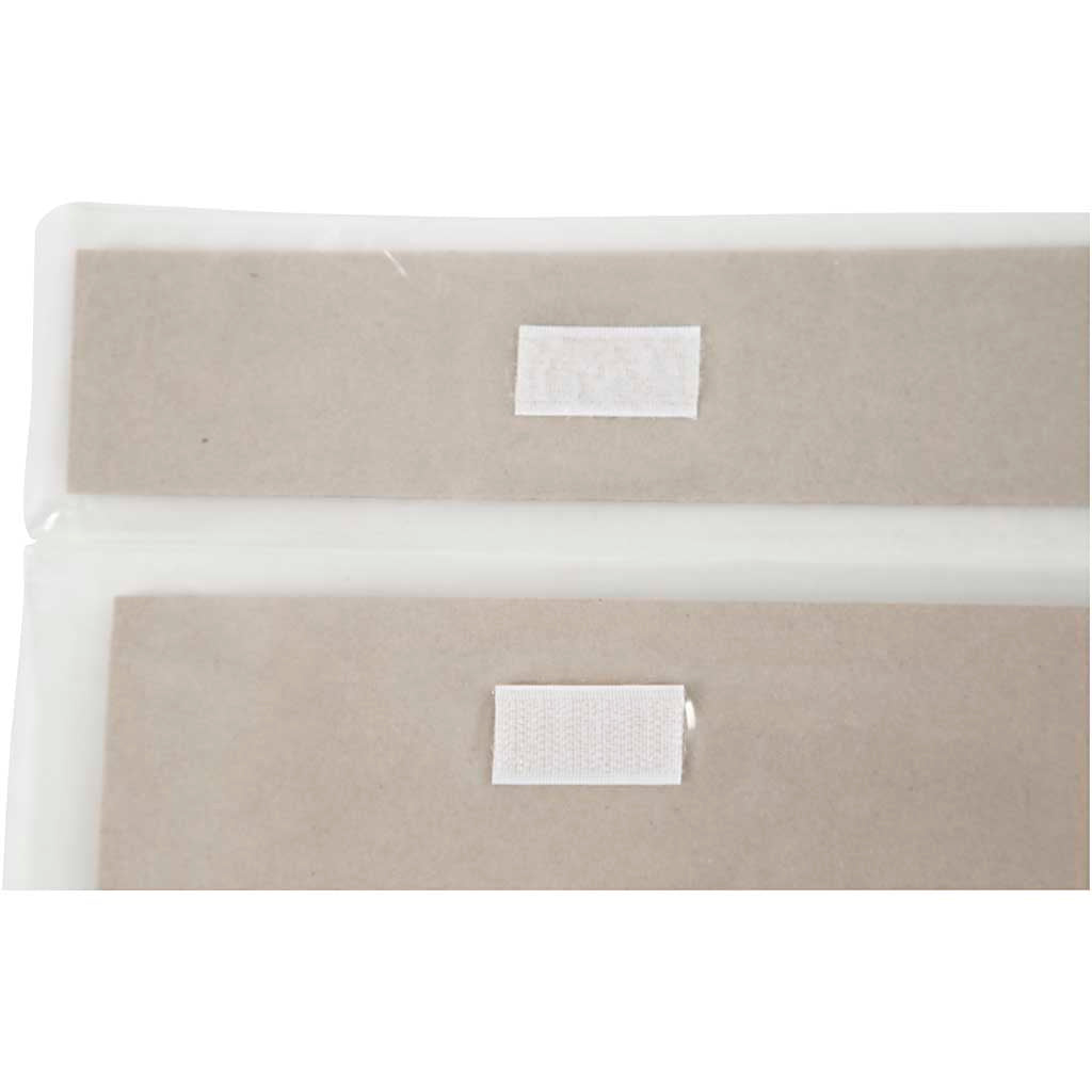 Cartelletta senza manici , trasparente, A2, 420x600 mm, misura 61x53 cm, 4 pz/ 1 conf. [HOB-95149]