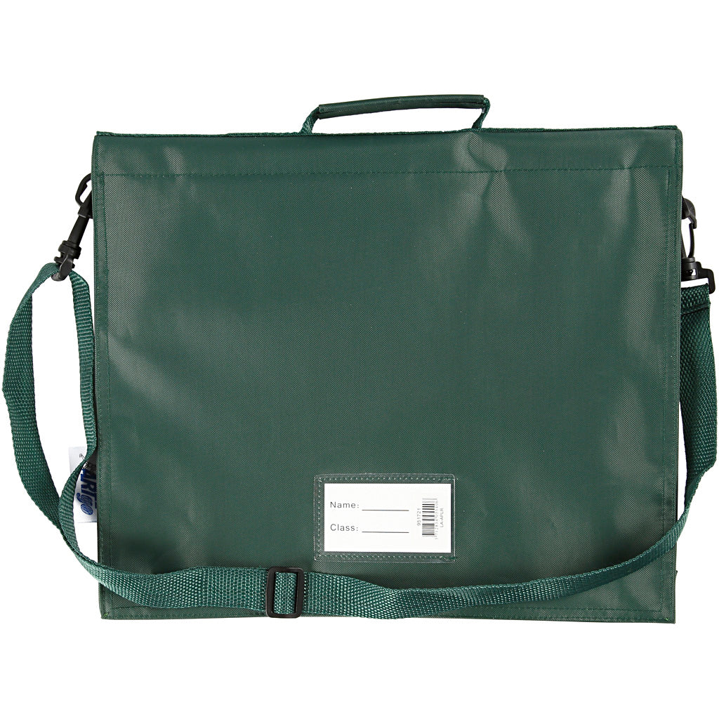 Borsa per la scuola, P: 6 cm, misura 36x31 cm, verde, 1 pz [HOB-951721]