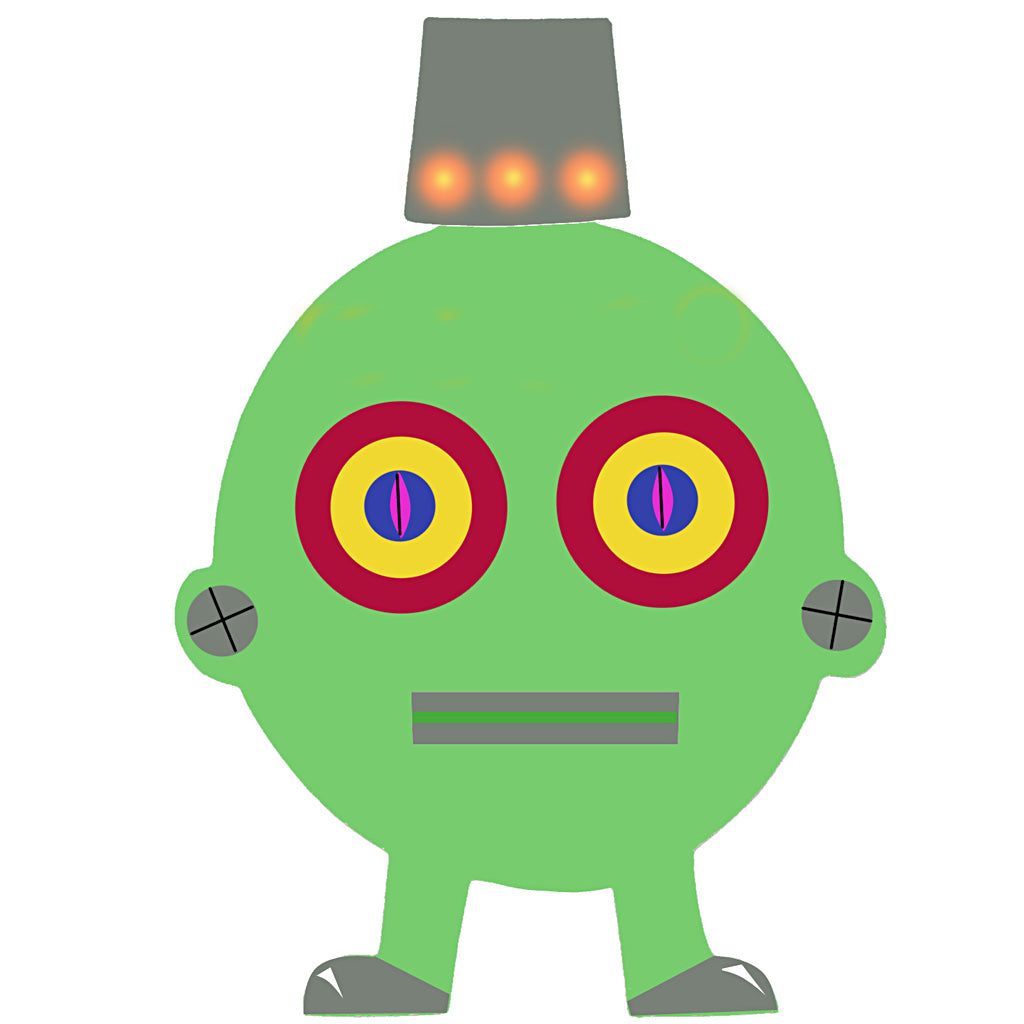 Robots, H: 22,5-24 cm, L: 15-16 cm, 230 g, bianco, 16 pz/ 1 conf. [HOB-95207]