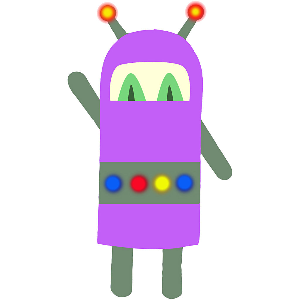 Robots, H: 22,5-24 cm, L: 15-16 cm, 230 g, bianco, 16 pz/ 1 conf. [HOB-95207]