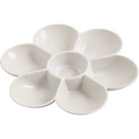 Tavolozza a fiore, diam 17,5 cm, bianco, 1 pz [HOB-95226]