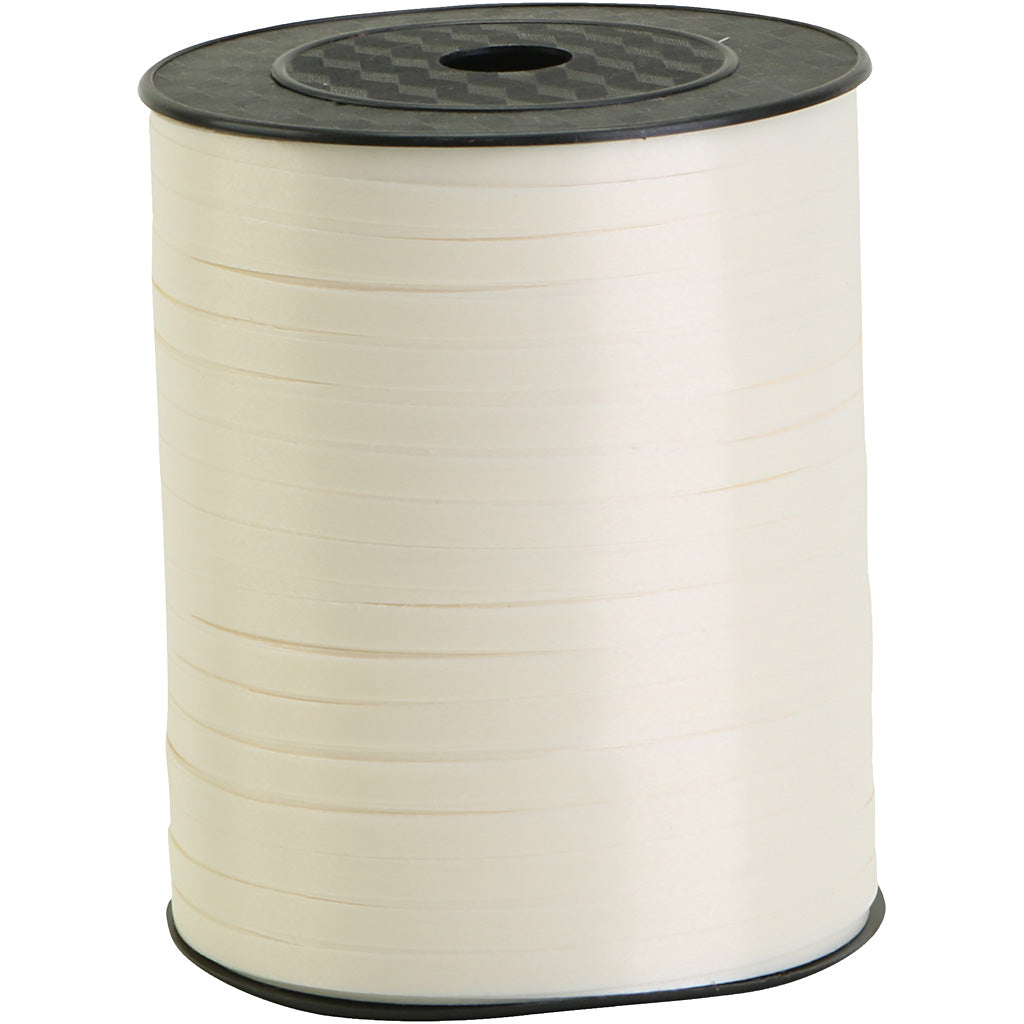 Nastro arricciabile, L: 5 mm, bianco, 400 m/ 1 rot. [HOB-557401]