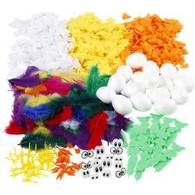 Kit per realizzare pulcini pasquali, H: 6 cm, 16 pz, 1 set [HOB-97443]