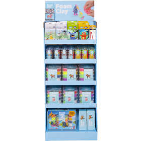 Display da pavimento Foam Clay® , H: 1560 mm, P: 390 mm, L: 580 mm, colori asst., 102 pezzo/ 1 conf. [HOB-97531]