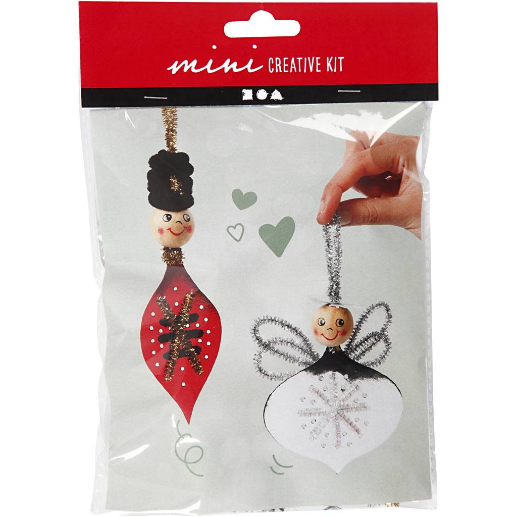 Mini Craft Kit, punched figures for making hanging decorations