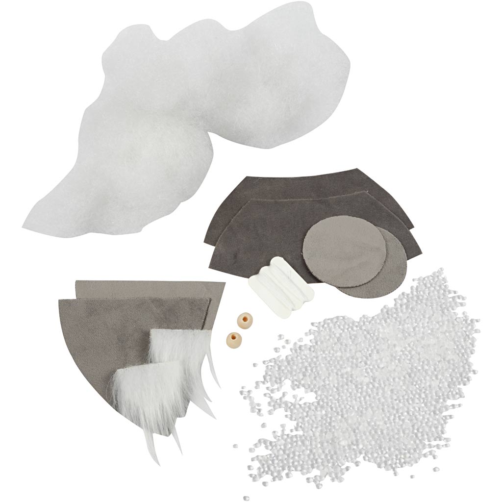 Kit Fai da te Mini, Gnomi di Babbo Natale scandinavi, H: 12 cm, grigio, 1 conf. [HOB-977429]