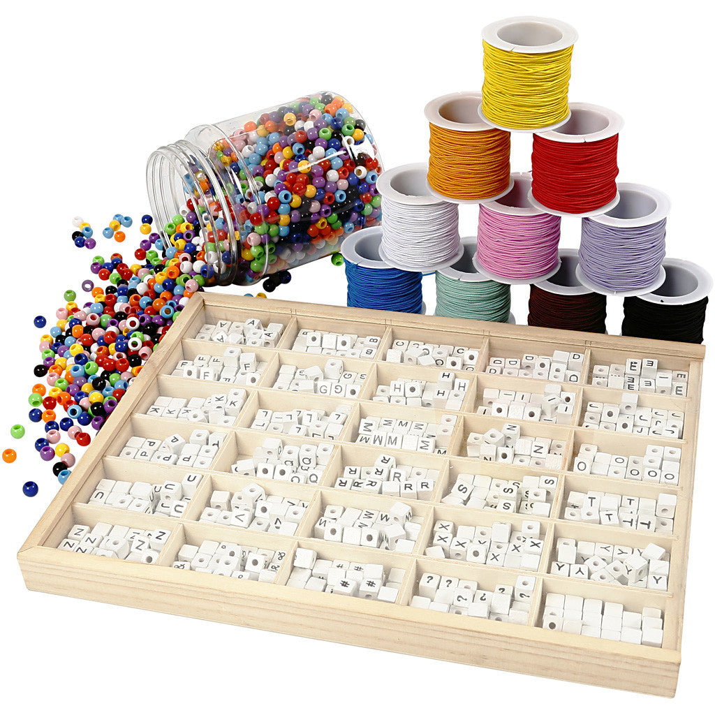 Kit fai da te gruppo bracciale perle con lettere, 1 set [HOB-97768]