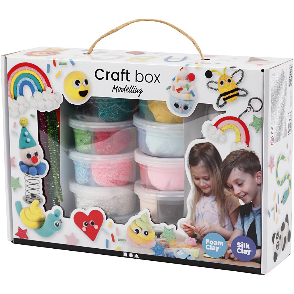 Set Silk Clay® e Foam Clay®, colori asst., 1 set [HOB-98120]