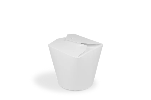 Wok to Go cup Carton 8x8,6 cm 16oz 400ml White (500 pcs)