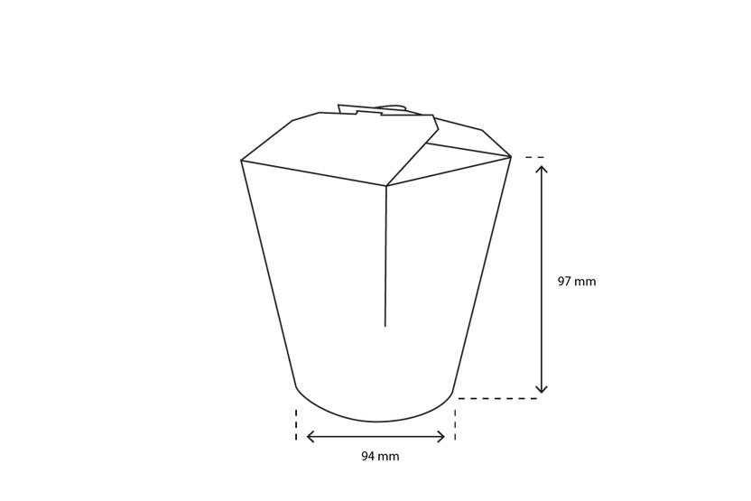 Tazze Wok to Go in cartone 9,4x9,7 cm 26oz 750ml Bianco (500 pz) [TK-9987002]