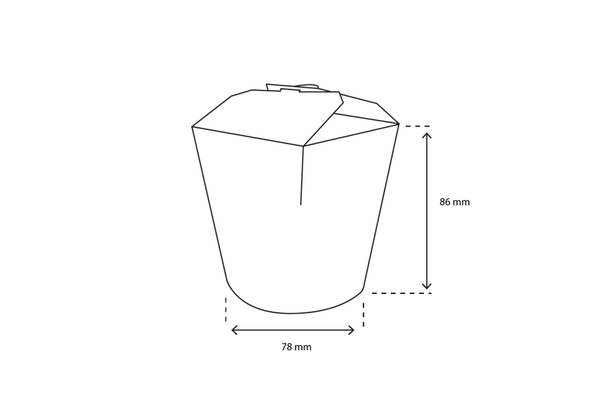 Tazze Wok to Go 8x8,6 cm 16oz 400ml kraft (500 pz) [TK-9987004]