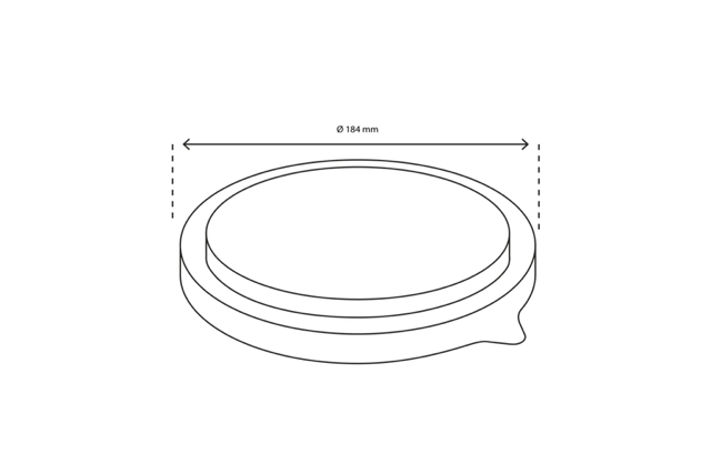 coperchio Insalata Poke Bowl 900ml-1300ml Ø18,4cm trasparente (300 pz) [TK-9987010-A]