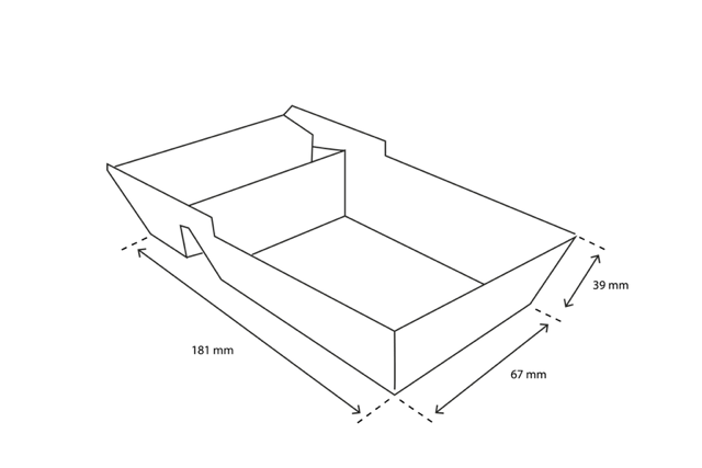 Vassoi di patatine fritte A22 (A9+1) kraft (600 pz) [TK-9987057]