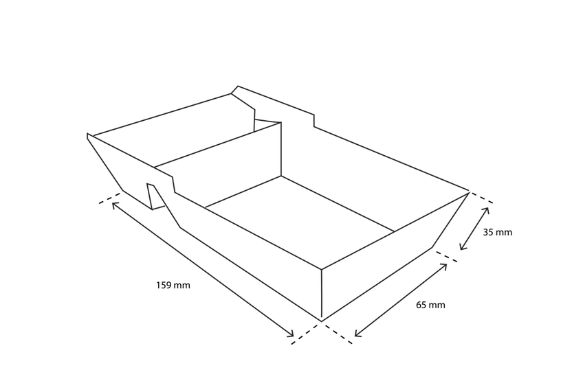Vassoi di patatine fritte A23 (A7+1) kraft (600 pz) [TK-9987059]
