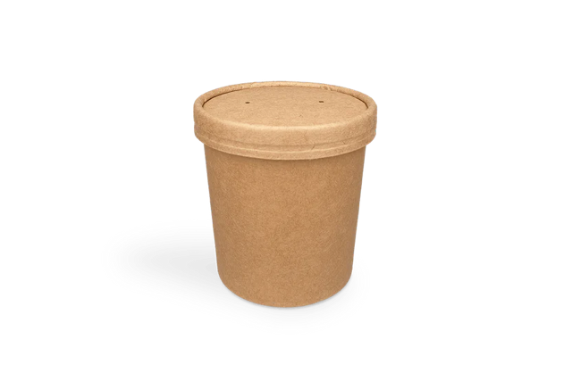 tazza da zuppa in cartone 360ml Ø9 cm 12oz kraft (500 pz) [TK-9987069]