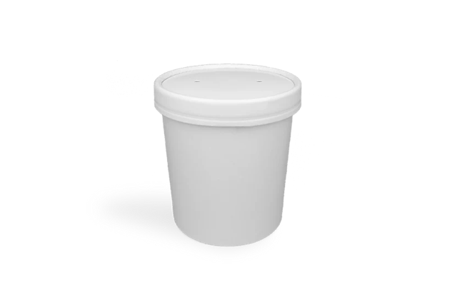 tazza da zuppa in cartone 360ml Ø9 cm 12oz Bianco (500 pz) [TK-9987071]