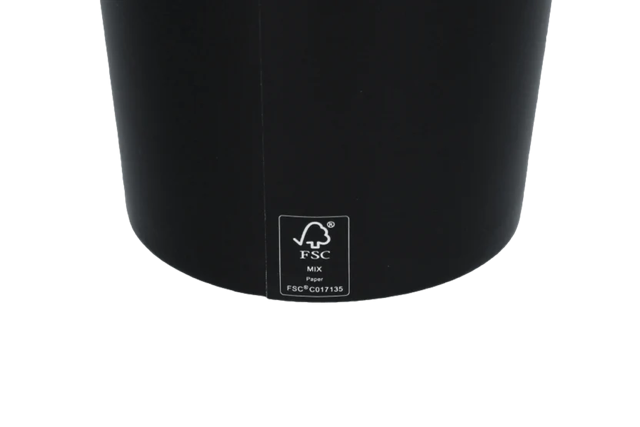 tazza per frullato Cartone Large 560ml Ø9 cm 20oz Nero FSC®Mix (500 pz) [TK-9987083]