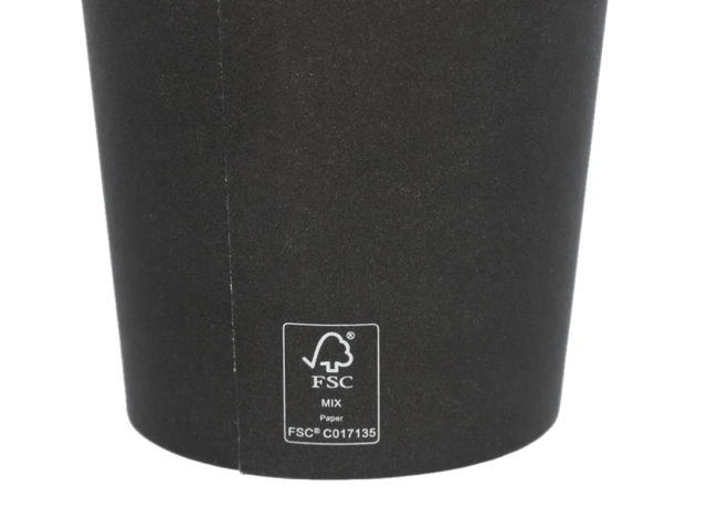 Tazza da caffè Cartone 180cc 7.5oz Ø7 cm Nero FSC® certificato (2.500 pz) [TK-9987086]